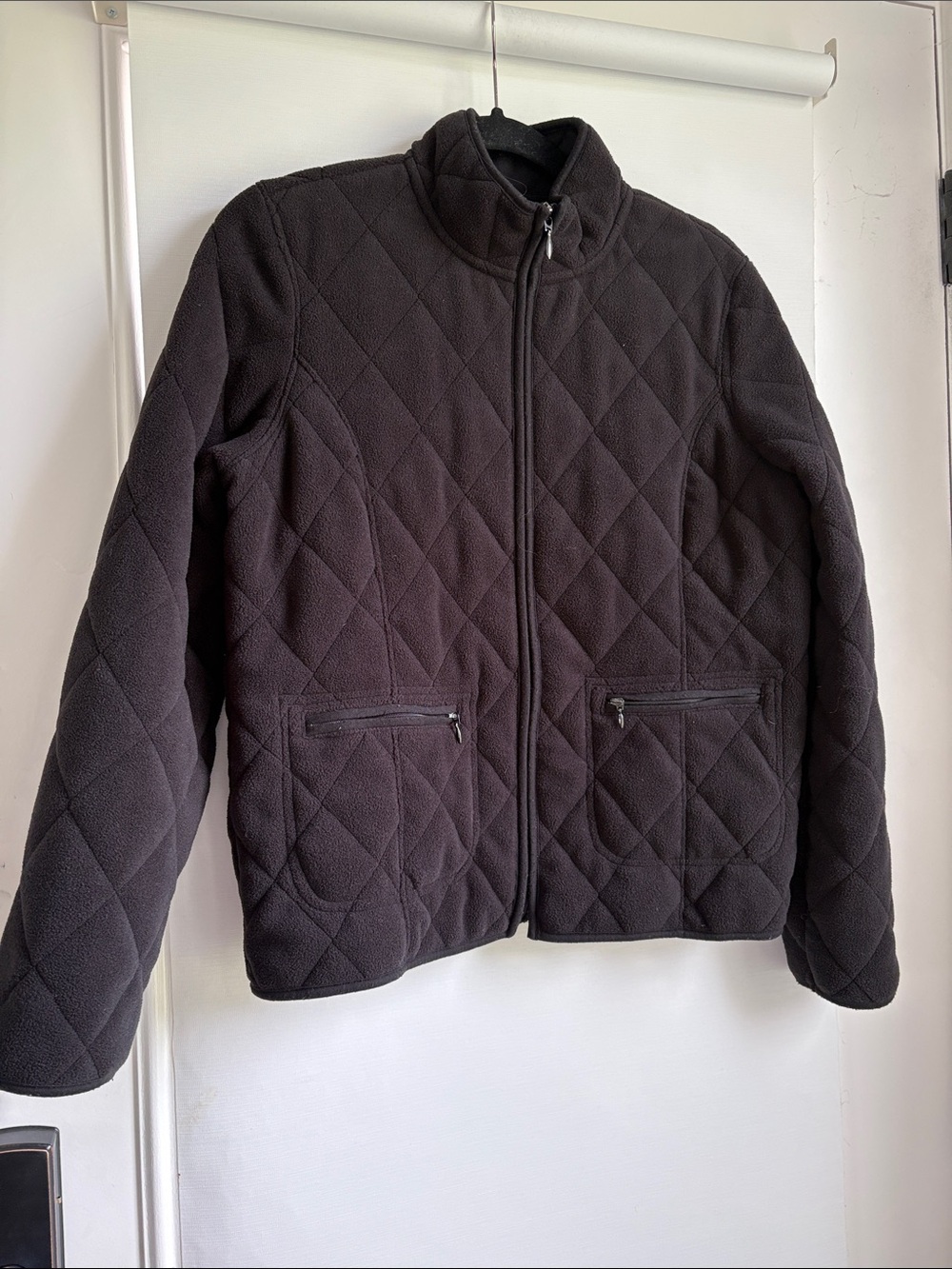 Charter Club Black Quilted Utility Jacket